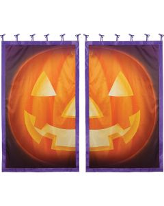 Evergreen Shadow Scapes Jack O' Lantern Window Shade (Set of 2)