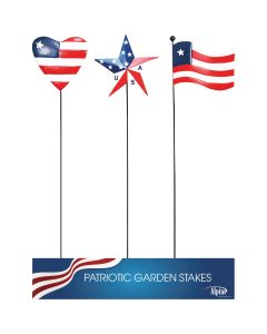 Alpine 40 In. H. Metal Patriotic Flag Garden Stake