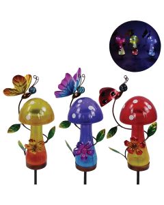 Alpine LED Mushroom Solar Stake Light