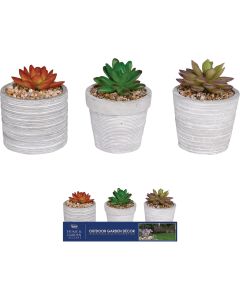 Alpine 5 In. Resin Decorative Succulent Pot Lawn Ornament