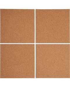 U Brands 12 In. x 12 In. Cork Tile Board (4-Pack)