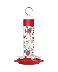 Nature's Way 20 Oz. Glass Vintage Blossom Decorative Hummingbird Feeder