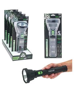 LitezAll Ultac2 LED 1000 Lm. Ultra-Lite Soft-Touch Tactical Rechargeable Flashlight