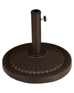 Outdoor Expressions 18 In. Round Brown Concrete Umbrella Base