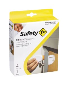 Safety 1st Plastic Adhesive Magnetic Lock System (4-Lock Set)