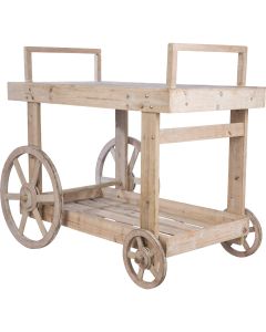 Alpine 26 In. W. x 37 In. H. x 44 In. L. Wooden Wheeled Planter Cart