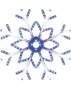 Alpine 39 In. Cool White & Blue Motion LED Snowflake Lighted Decoration