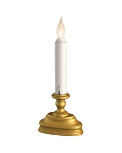 Xodus Standard 4.5 In. W. x 7.5 In. H. x 2 In. D. Antique Brass LED Battery Operated Candle