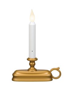 Xodus Deluxe 6 In. W. x 9 In. H. x 1.75 In. D. Antique Brass LED Battery Operated Candle