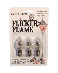 J Hofert C7 Clear Flicker 120V Replacement Light Bulb (3-Pack)