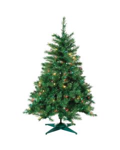 Sterling 2 Ft. Colorado Spruce 50-Bulb Multi Incandescent Prelit Artificial Christmas Tree