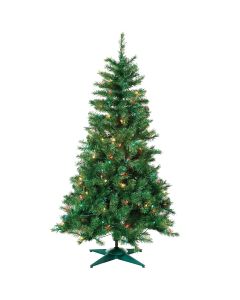 Sterling 4 Ft. Colorado Spruce 150-Bulb Multi Incandescent Prelit Artificial Christmas Tree