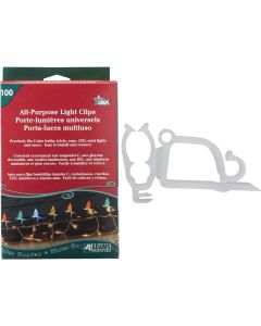 Adams White Gutter & Shingle All-Purpose Light Clips (100-Pack)