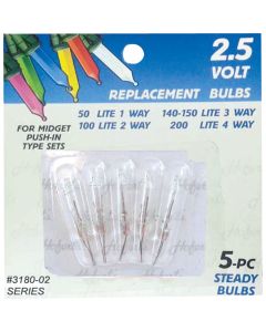 J Hofert Mini Clear 2.5V Replacement Light Bulb (5-Pack)