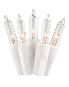 J Hofert Clear 150-Bulb Heavy-Duty Mini Incandescent Light Set with White Wire