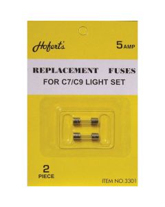 J Hofert 5A GlassType C Christmas Light Set Fuses (2-Pack)