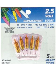 J Hofert Mini Gold 2.5V Replacement Light Bulb (5-Pack)