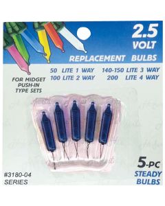 J Hofert Mini Blue 2.5V Replacement Light Bulb (5-Pack)