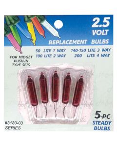 J Hofert Mini Red 2.5V Replacement Light Bulb (5-Pack)