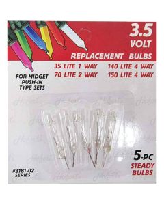 J Hofert Mini Clear 3.5V Replacement Light Bulb (5-Pack)