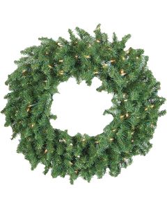 Gerson 36 In. 150-Bulb Clear Incandescent Canadian Pine Prelit Wreath