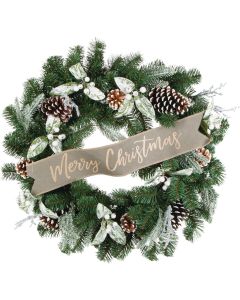 Gerson 30 In. Pine Artificial Wreath with Berries & Pine Cones