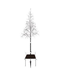 Alpine 53 In. Festive Silver 380-Bulb Warm White LED Prelit Artificial Christmas Tree