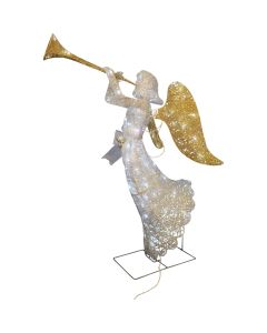 J Hofert 48 In. LED White Sisal Angel Holiday Figure