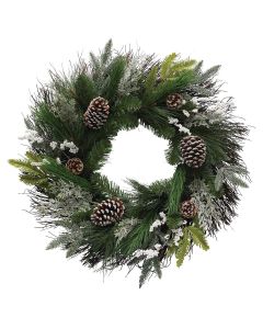 Gerson 30 In. Cone & Cedar Grape Vine Artificial Wreath