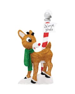 Rudolph 32 In. Incandescent Rudolph & North Pole