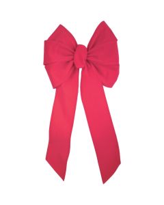 Holiday Trims 7-Loop 14 In. W. x 28 In. L. Red Velvet Wire Christmas Bow