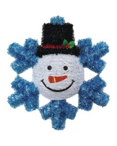 Youngcraft 17 In. x 1.5 In. x 20 In. Tinsel Snowman Holiday Decoration