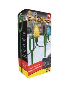 Commercial Christmas Hardware Easy Push 10 In. Light Stakes (25-Pack)