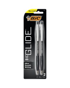 Bic Atlantis Medium Point Black Ball Point Pen (2-Pack)