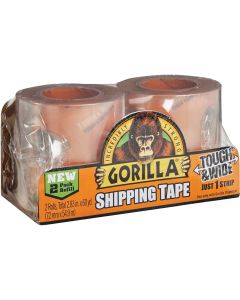 Gorilla 2.83 In. W. x 30 Yd. L. Clear Shipping Tape Refill (2-Pack)