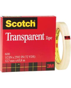 3M Scotch 1/2 In. x 72 Yd. Transparent Tape Refill