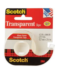 3M Scotch 1/2 In. x 1000 In. Transparent Tape