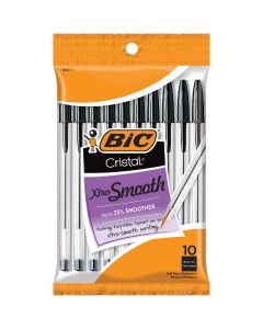 Bic Cristal Medium Point Black Ball Pen (10-Pack)