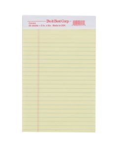 Staples 5 In. W. x 8 In. H. 50-Sheet Yellow Top Bound Legal Pad (12-Pack)