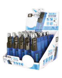 Turbo Blue Refillable Pivoting Butane Lighter