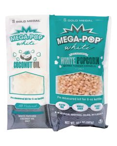 Gold Medal Mega Pop 8 Oz. All Natural White Popcorn Kit (24 Kits)