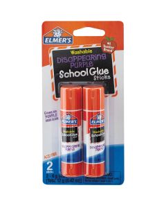 Elmer's 0.21 Oz. Clear Drying Washable School Glue Stick (2-Pack)