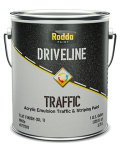 Image of Rodda Yellow Driveline Traffic Exterior Waterborne Acrylic Emulsion Striping Paint 1 Gallon