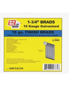 Brad Nail 16ga 1-3/4" Galv 2.5m