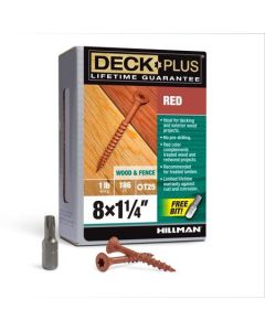 1LB-RED STAR DECK PLUS 8X1-1/4