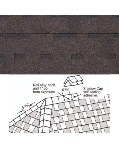 PABCO PREMIER 30 10" SHADOW CAP LAMINATED FIBERGLASS SHINGLE - HARVEST BROWN