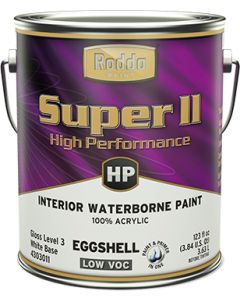 Rodda Super II High Performance Interior Waterborne Acrylic Latex Eggshell Deep 1 Quart