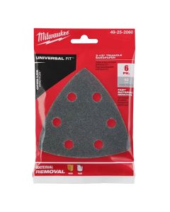 Image of 3-1/2" 60 Grit Triangle Sandpaper 6PK