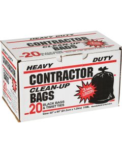 Primrose 7 Bu. Contractor Black Trash Bag (20-Count)
