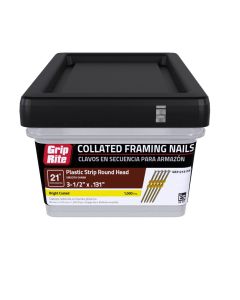 Image of Grip-Rite GR3121311M Framing Nails 3-1/2" Plastic Strip 21 deg Smooth Shank Bright